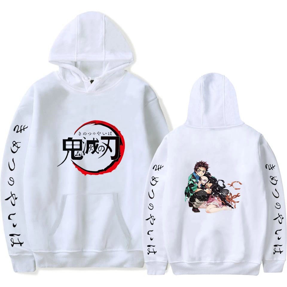 JAKET JUMBO ANIME KIMETSU NO YAIBA HANAFUDA LOGO HOODIE