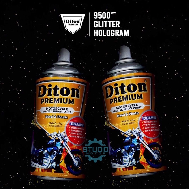 Cat Semprot DITON PREMIUM Glitter Hologram 9500**