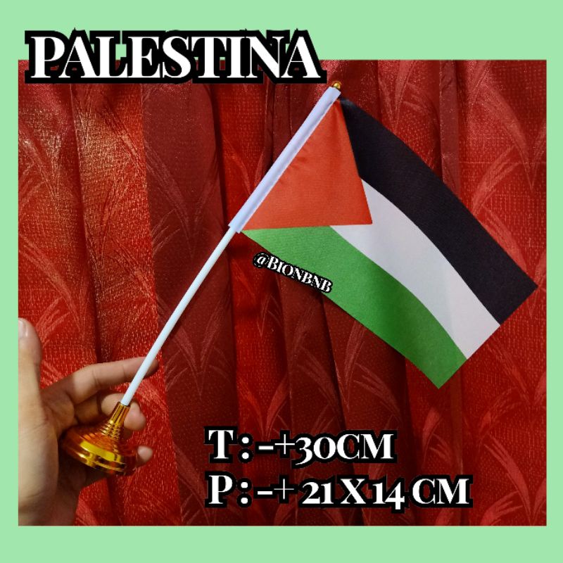 BENDERA PALESTINA BENDERA MEJA PALESTINA BENDERA TANGAN PALESTINA BEST SELLER IMPORT PRINTING