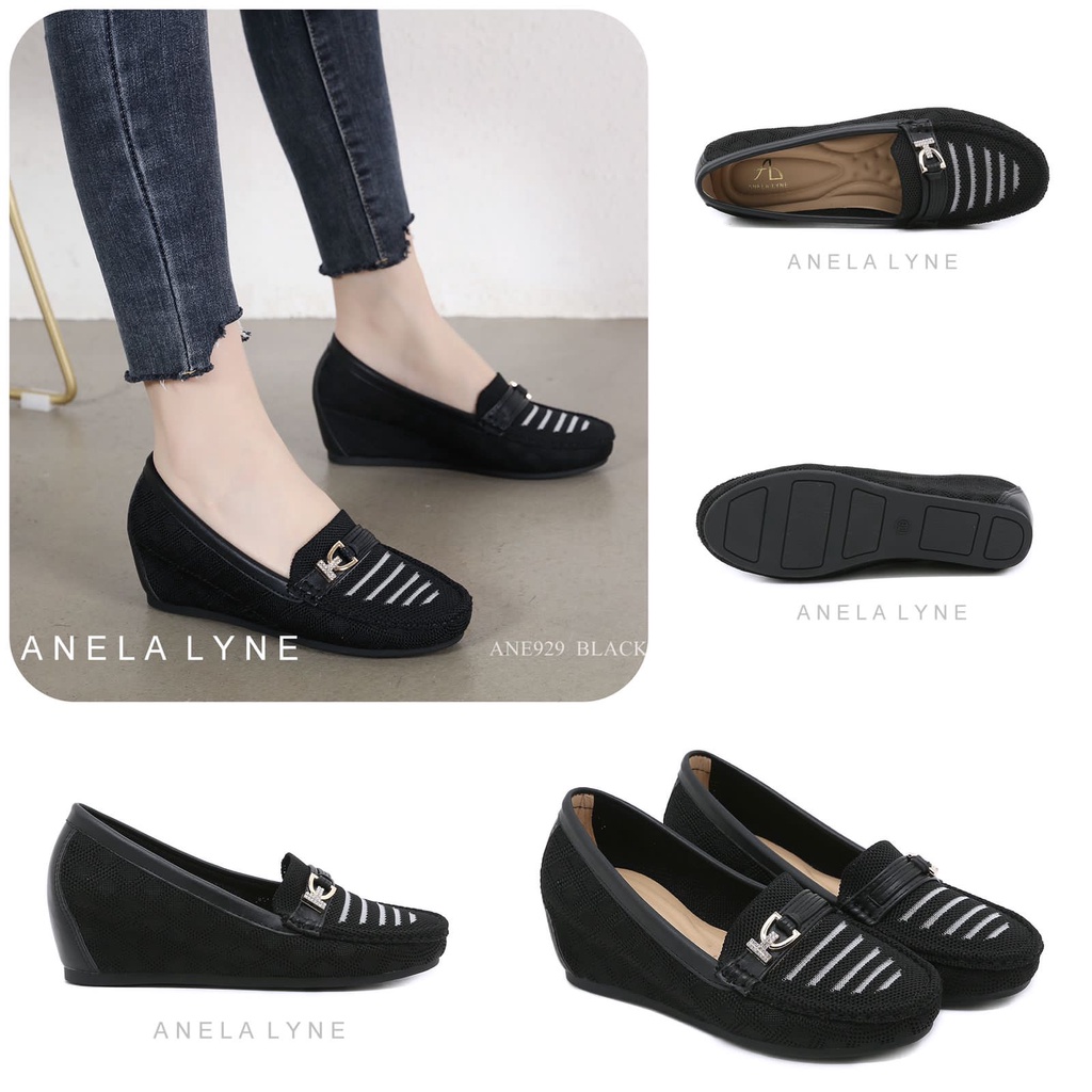 ANELA LYNE SALLIE SEPATU WEDGES ANE929 ORIGINAL