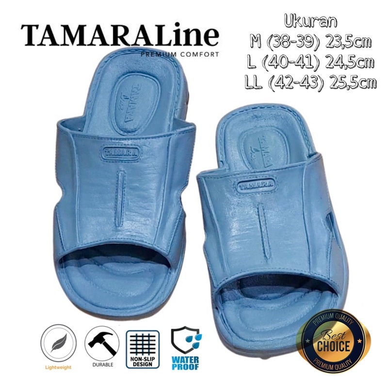 Sandal Selop Slide Slip on Karet Pria Dewasa / Remaja - TAMARALINE 166 / Bahan Premium Lentur Empuk Ringan Kuat Anti Slip Anti Air Model Sandal Casual Santai Rumah Hotel Outdoor Kamar Mandi Murah Original