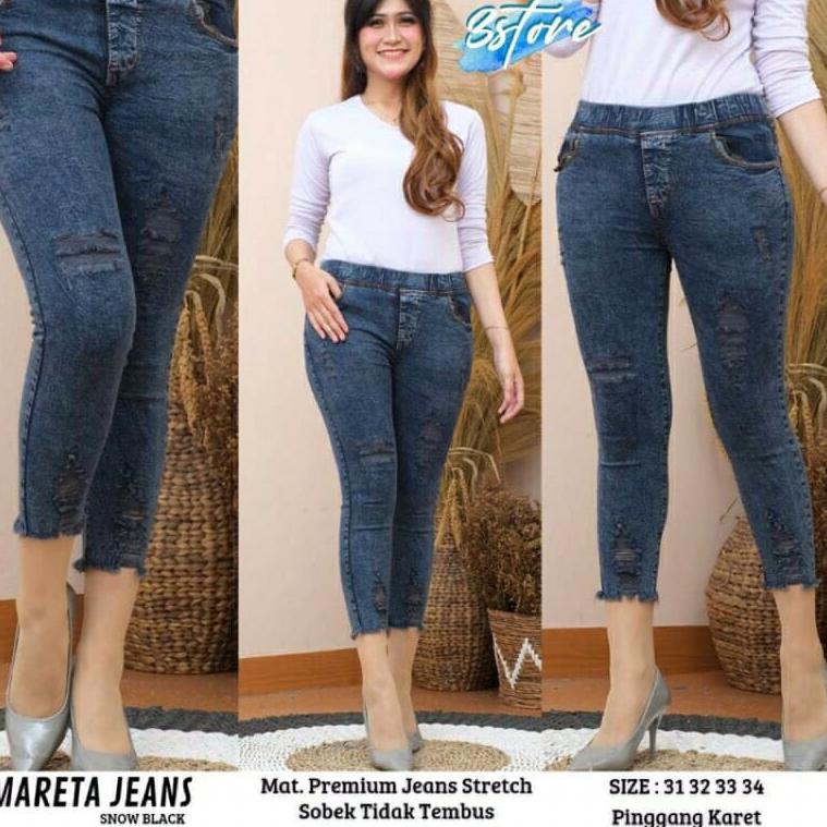 SIZE 28-42 MARETA JEGGING 7/9 MATT JEANS SNOW –SGP.26Au22υ