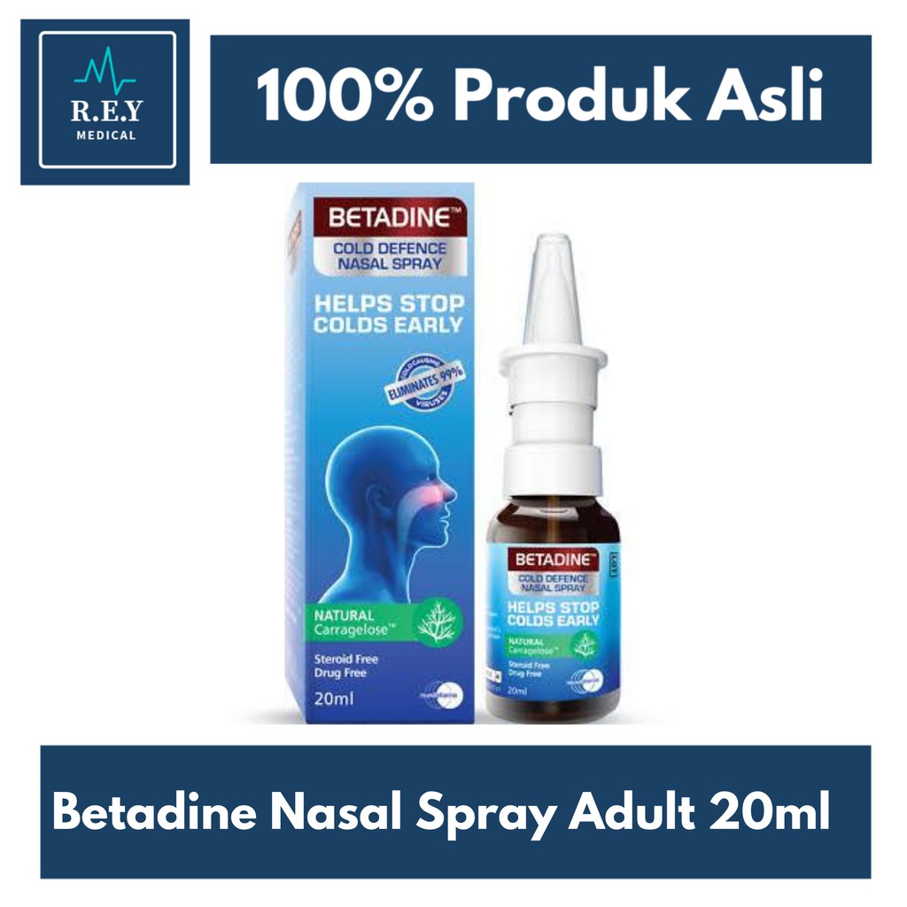 Betadine Nasal Spray Adult 20ml Shopee Indonesia