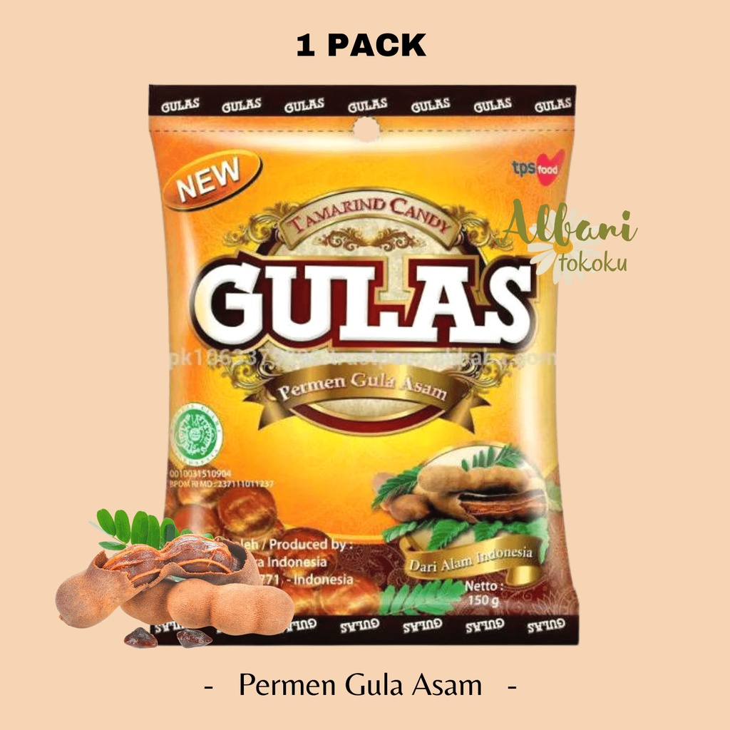 

Permen Gulas 1 Pack Isi 50 Pcs - Permen Gula Asam - Permen Asam Jawa - Gulas