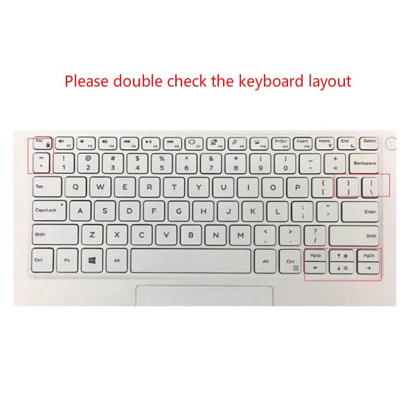 For 13.3inch Dell XPS13-9370-3905S Soft Ultra-thin Silicone Laptop Keyboard Cover Protector