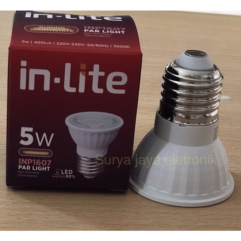 Lampu Inlite/ InLite COB 5watt PAR Light INP1605 Kuning/warm white