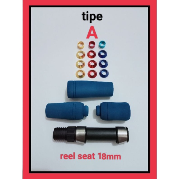 1set buat gagang joran reel seat 18mm model Japan style