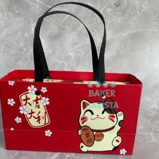 

Terbaru TQLIA Imlek box kucing + paperbag set 005088 / kotak kue imlek lucu packaging kue cny hamper