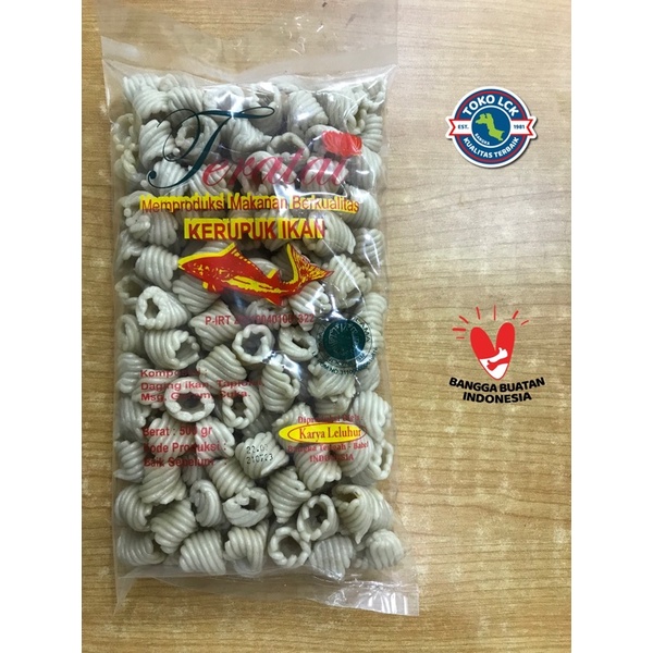 

Kerupuk ikan mentah bentuk per siap digoreng