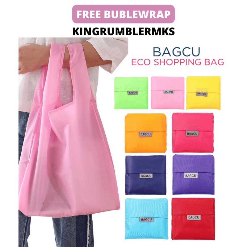 TAS BELANJA MERK BAGGU WARNA WARNI / TAS BELANJA LIPAT / KANTONG BAGGU BAG