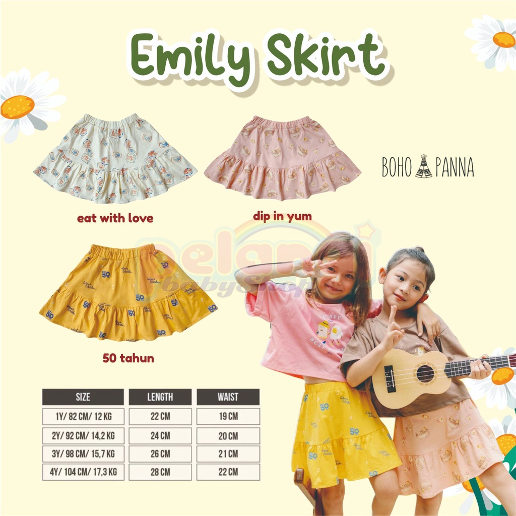 BOHOPANNA - EMILY SKIRT -  ROK ANAK BOHO -ROK ANAK -ROK BAYI