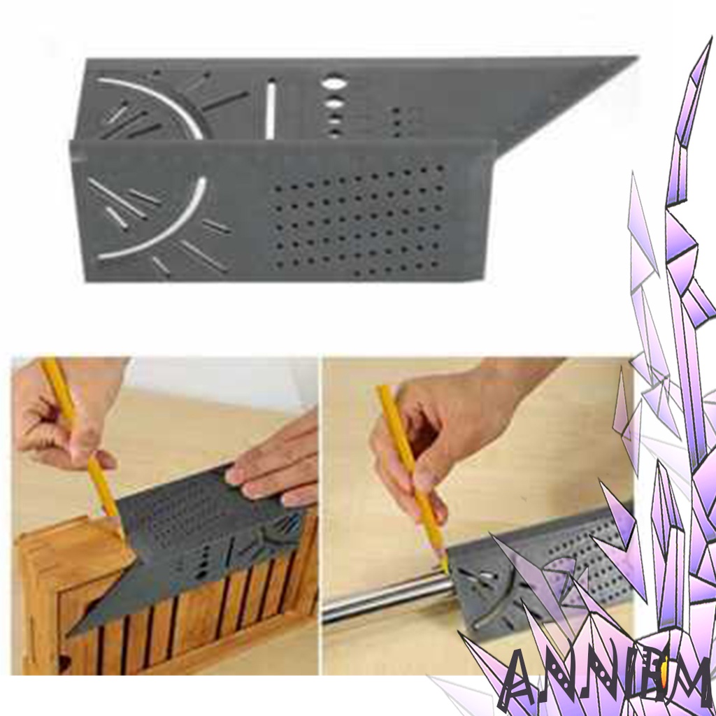 

Penggaris Mark Line 3D Measuring Ruler Gauge Marking Sekolah Tukang Kayu bangunan Plastik ABS Akurat Sudut Kemiringan Diameter