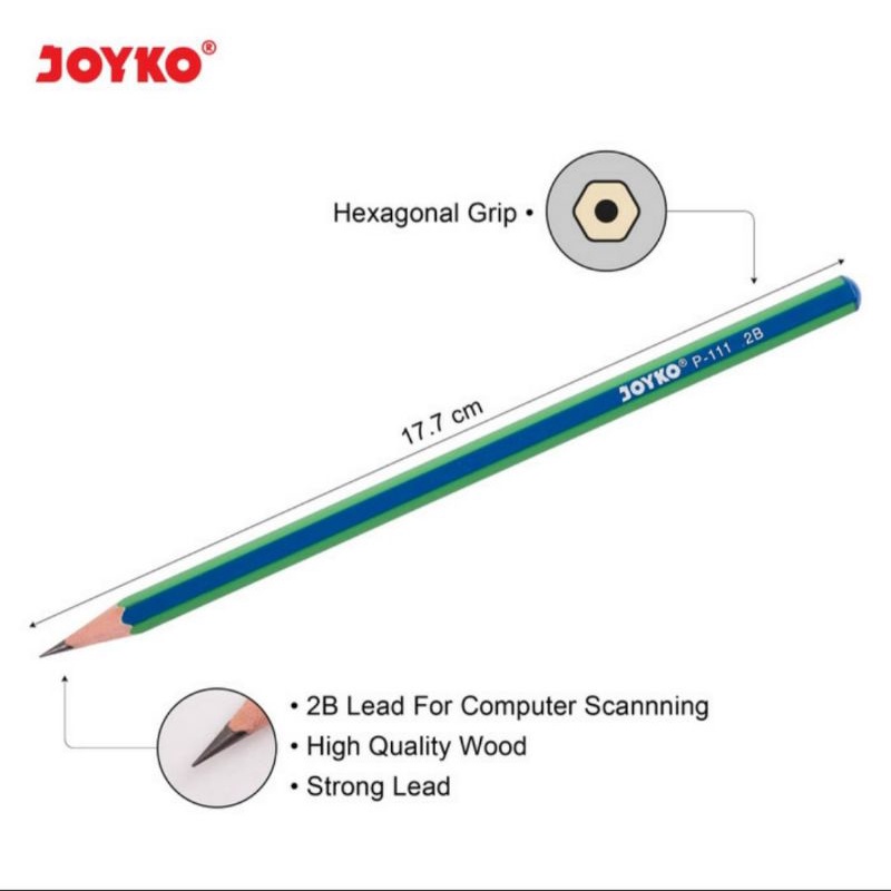Joyko Pensil Wood 2B P-111 / HB 6151 Original