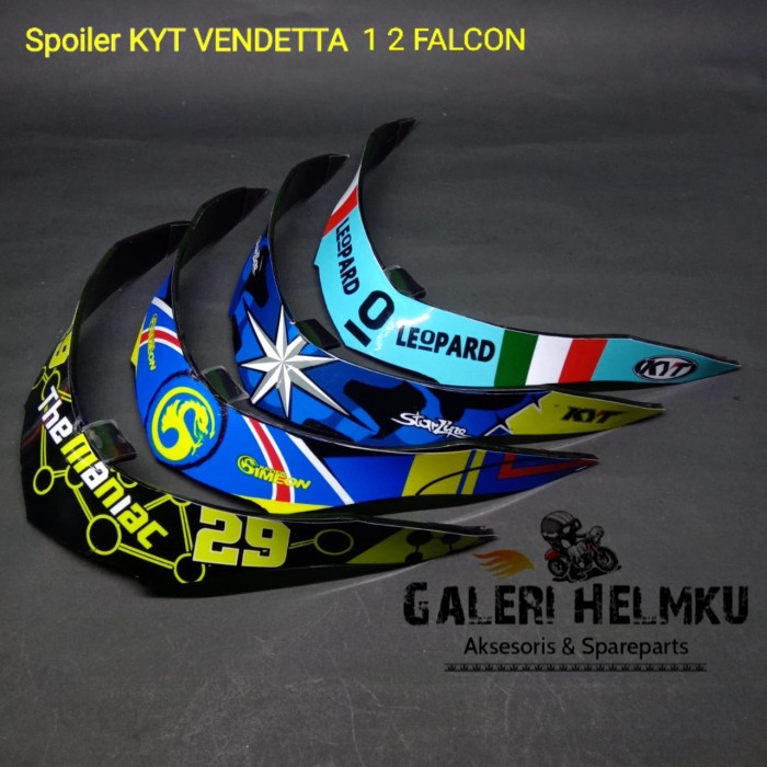 Spoiler Helm Kyt Vendetta motif espargaro starline simeon iannone leopard Aksesoris Helm Full Face