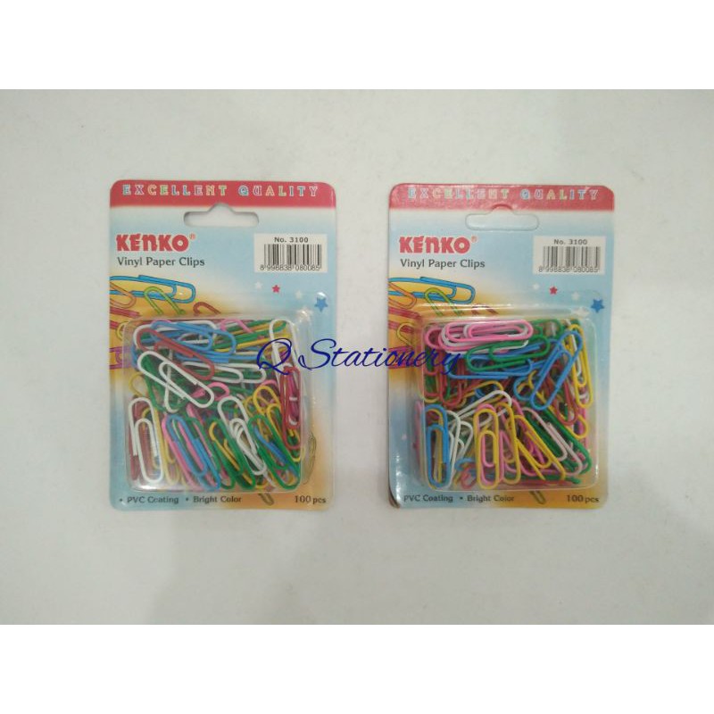 

clip warna/penjepit kertas warna warni Kenko