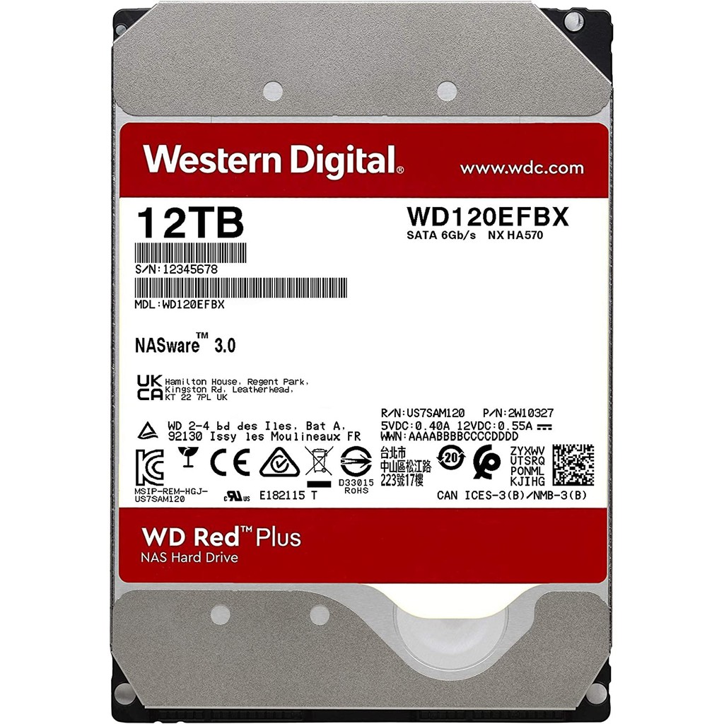 WD RED WD120EFBX 12 TB 3,5&quot; NAS HARD DRIVE WD RED 12TB