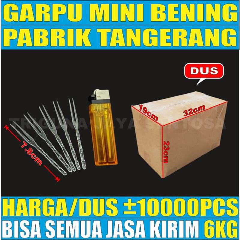 Garpu Mini Bening Plastik dus semua jasa kirim ekspedisi garpu buah