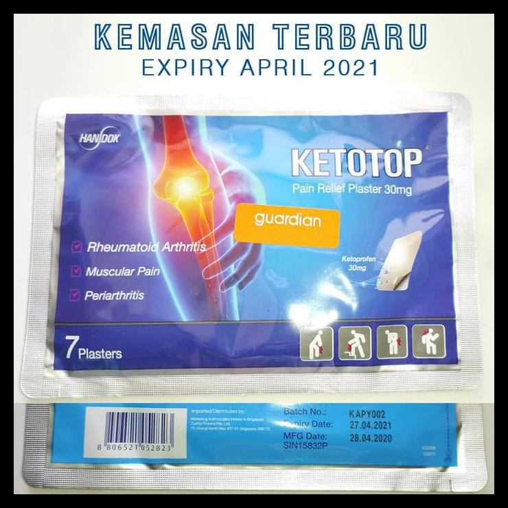 Koyo Plaster Ketotop Kefentech Pain Relief Patch Impor Singapore Isi 7