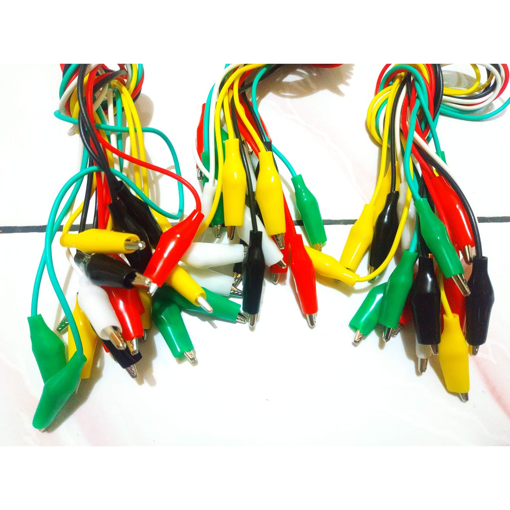 Kabel Capit Buaya Alligator Clip 10Pcs 10Set 50CM Double Head