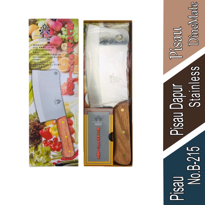 Pisau Tajam - Pisau Daging Stainless - Pisau Golok - Pisau Serbaguna - No.B-215