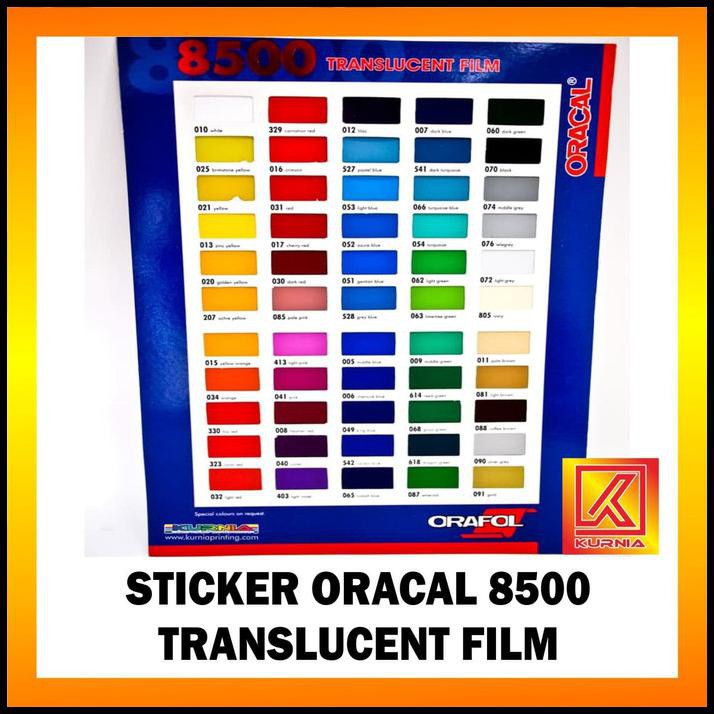 

Stiker Oracal 8500 Translucent Film