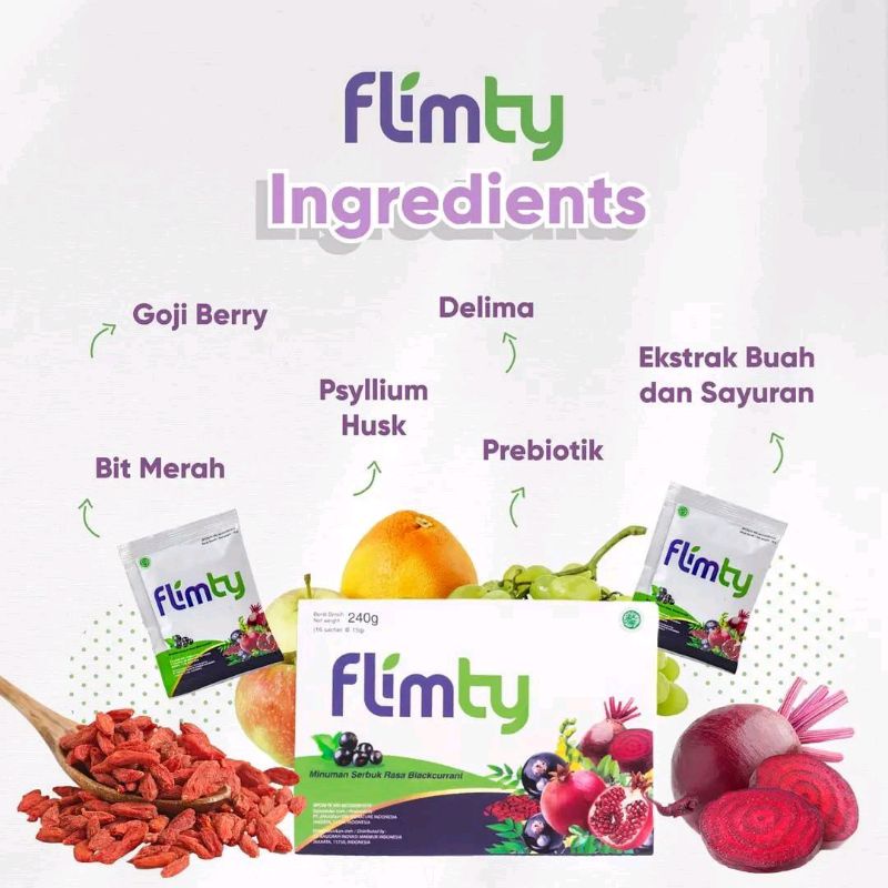 

Flimty Fiber box isi 16 sachet