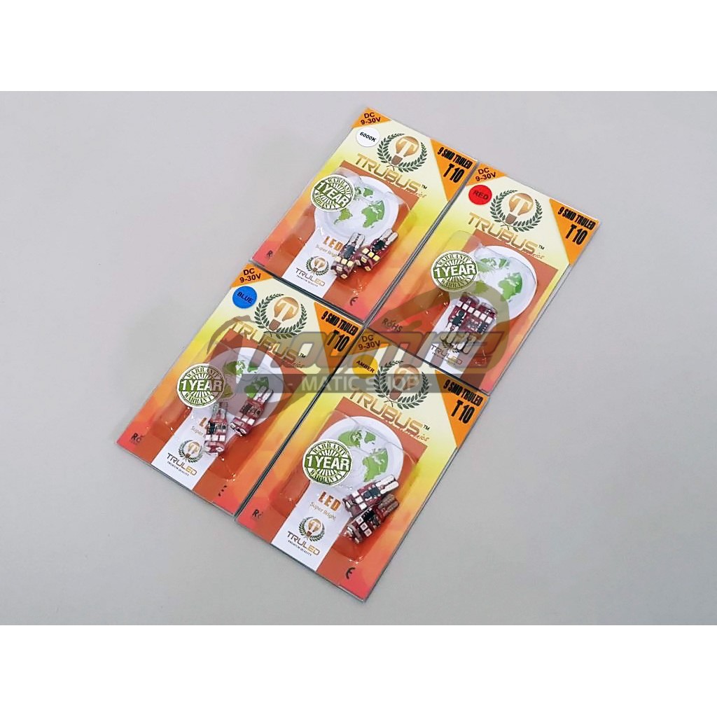 Lampu LED Trubus T10 - 9 Titik SMD Truled Universal Garansi 1 Tahun NMAX Vario