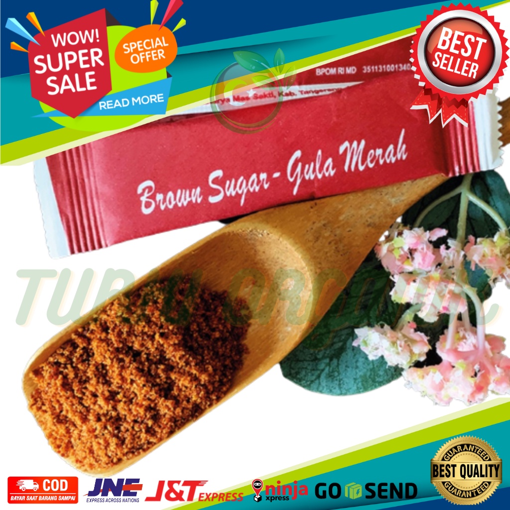 BROWN SUGAR / GULA MERAH / KEMASAN STICK TERMURAH KEMASAN SACHET TERSEDIA 125 PCS TERBARU / GULA SEMUT