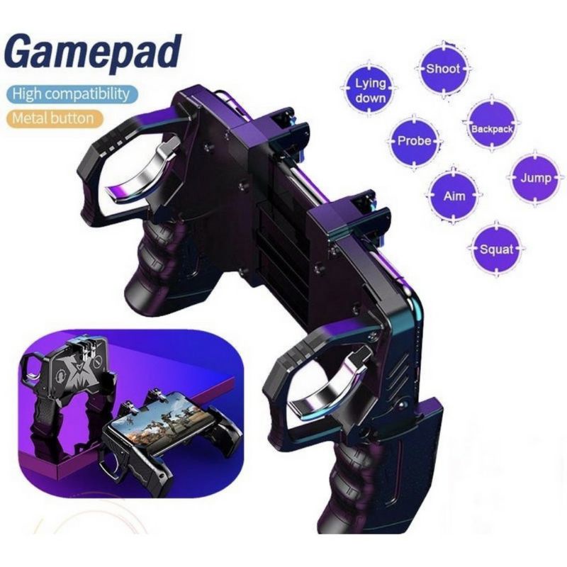 ORIGINAL GAMEPAD TRIGGER GUN K21 Controller  L1 R1 easy clip FOR PUBG FF CODM JOYSTICK GAME PAD