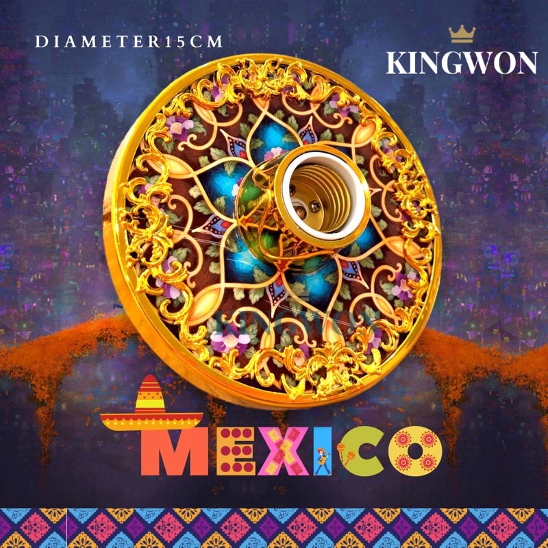 FITTING LAMPU PLAFON HIAS MODERN MEXICO DPW 02 H 2 KINGWON E27