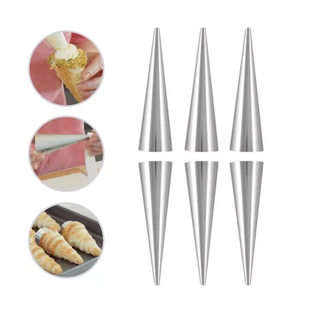 Cetakan Kue Puff Pastry Horn Corong Croisant Roti Kerucut Corong Cone