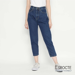 Image of Esrocte Celana Boyfriend High Waist Jeans Wanita P04 - Navy Hitam Biru Muda 26-38