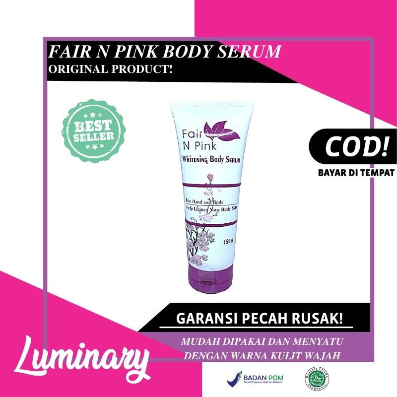 FAIR N PINK WHITENING BODY SERUM ORIGINAL BODY LOTION WHITENING PEMUTIH BADAN PERAWATAN TUBUH WANITA