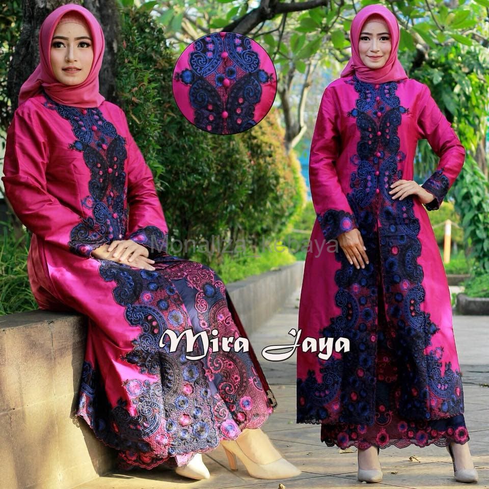 Good Quality Set kebaya pinang pink navi original Mira Jaya