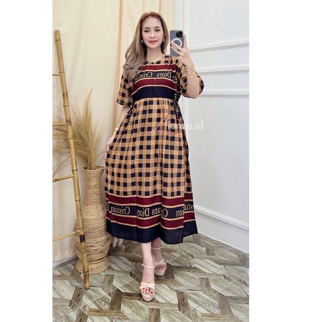 Terlaris.. Daster Dior Arken Midi Dress Kekinian 2022 Rayon Armor