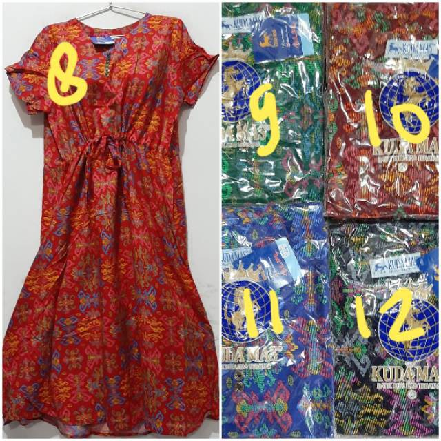 BAJU TIDUR ANAK DEWASA COWOK CEWEK KKIK / DASTER BATIK KLOK LD 120 CM KUDA MAS Sarwendah