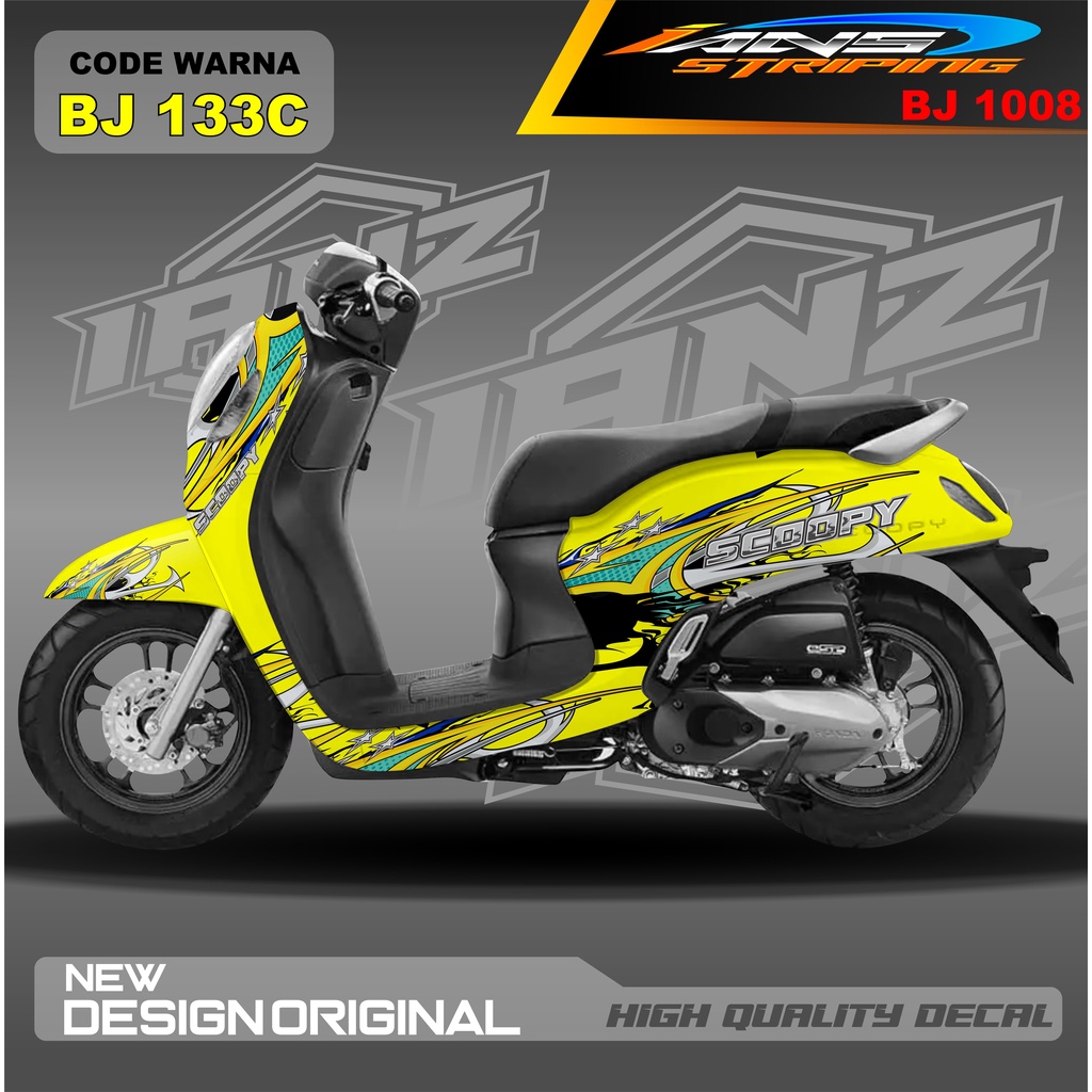 DECAL STIKER MOTOR SCOOPY FULL BODY / STICKER VARIASI SCOOPY TERBARU  / STICKER SCOOPY