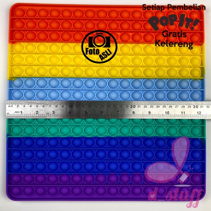 POP IT mainan Fidget Rainbow POPIT jumbo / XXL size-1