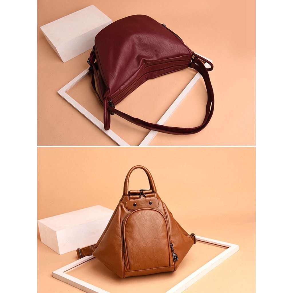 SPESIAL PROMO 7.7 - TAS SELEMPANG WANITA MULTIFUNGSI BAHAN KULIT TEBAL LEMBUT UKURAN 26X14X24 CM - TAS MURAH WANITA/BAHU WANITA | VARIASI WARNA HITAM, COKLAT, ABU, UNGU, MERAH | TAS SELEMPANG WANITA KERJA, KULIAH, SEKOLAH