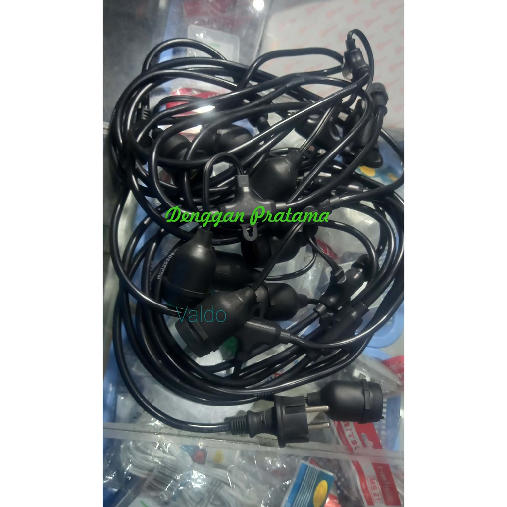 Kabel Fitting Lampu Gantung 10M 10Fitting/Lampu Cafe Gantung