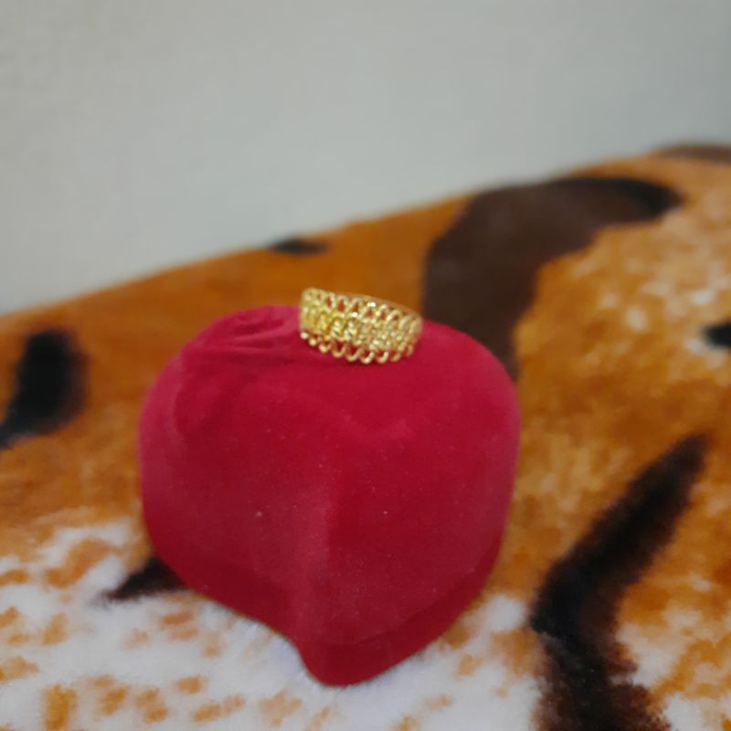 CINCIN MOTIF SEPUH EMAS/PERAK ASLI