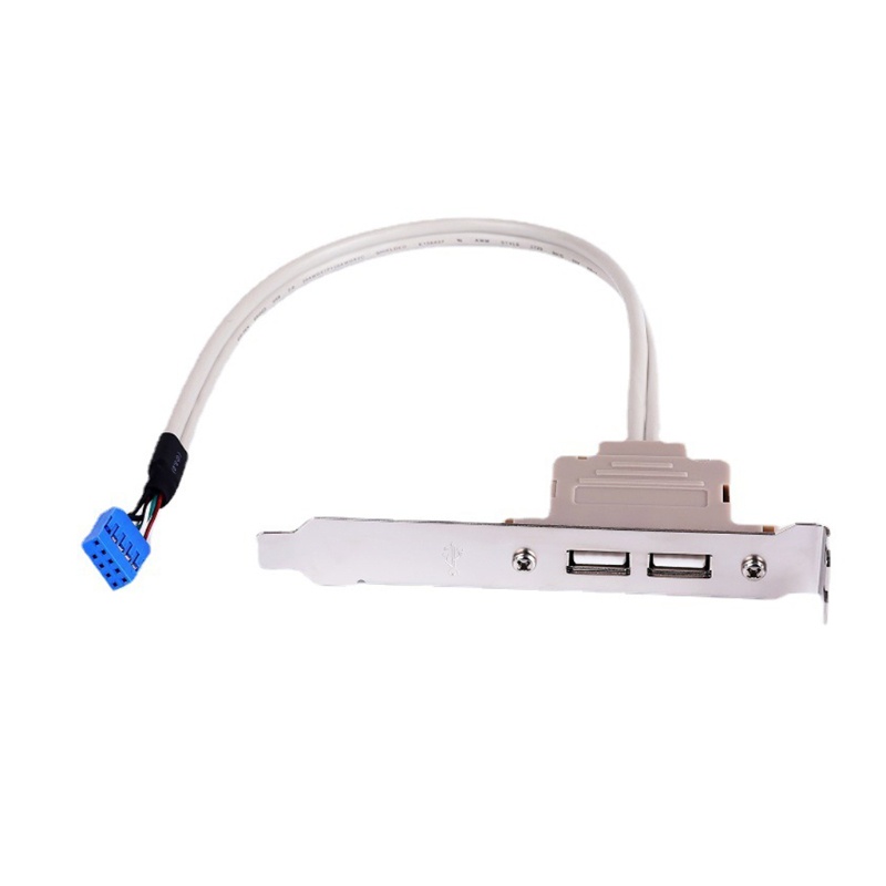 Gro 2port USB2 09pin Braket Ekstensi Motherboard Panel Belakang Komputer Desktop