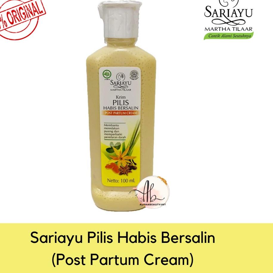[KODE PRODUK YKAFR8176] SARIAYU KRIM PILIS JAMU HABIS BERSALIN 100 ML - CREAM PILIS SARIAYU KREM PIL