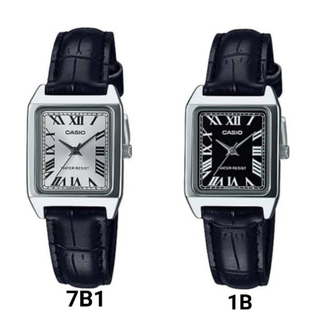 Jam Tangan Casio Original Analog Jam Tangan Wanita Kulit Hitam Casio 7B1-1B
