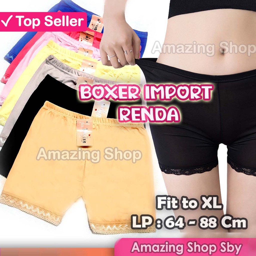 Boxer Wanita Remaja Vivian Renda Cantik | Celana Pendek Short Lace Import Murah AMAZING SHOP Surabaya