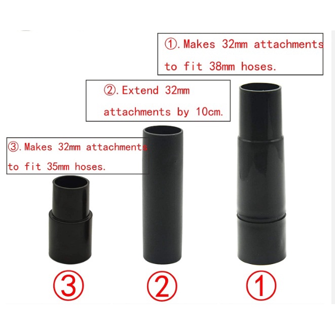 Set Adapter Vacuum Cleaner 6 pcs support 30mm 32mm 35mm 38mm Terlengkap