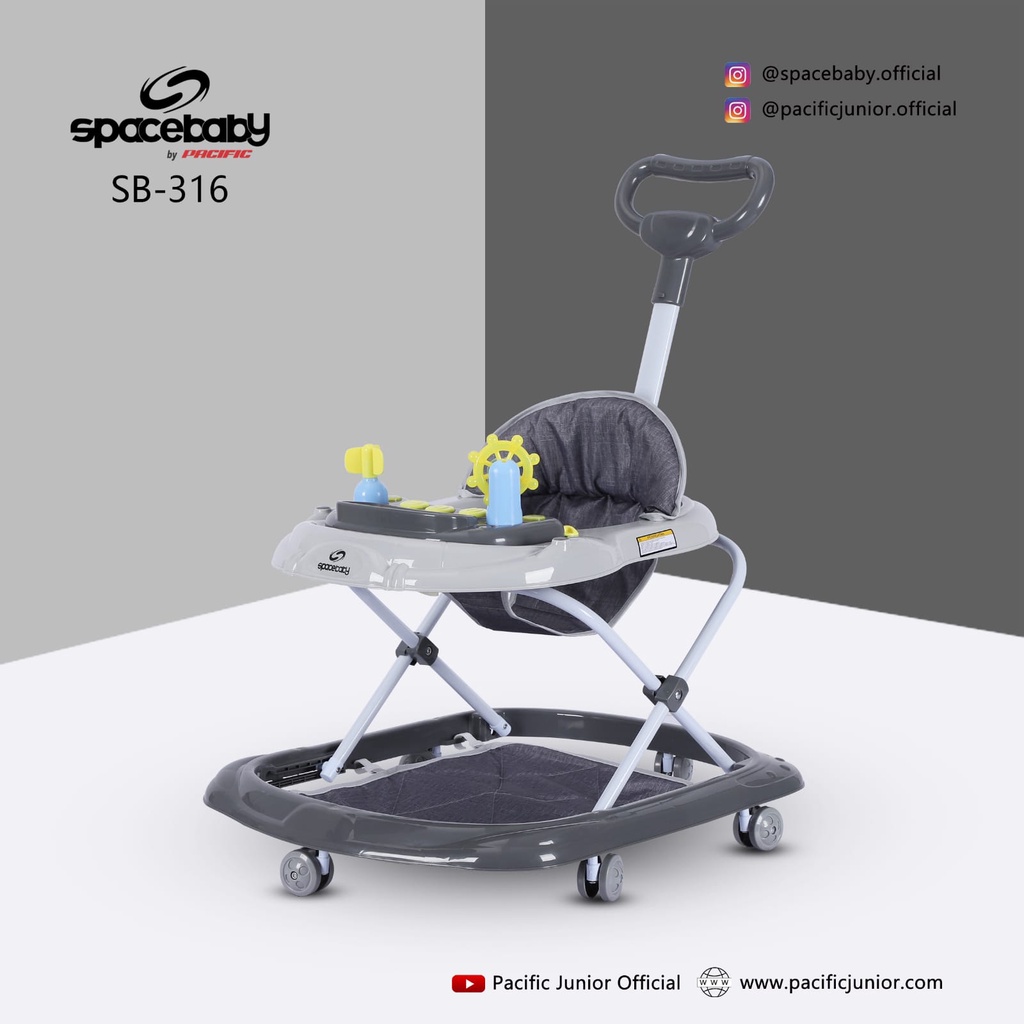 SPACEBABY Baby Walker SB 315  SB 316 Mainan Stir Musik Lampu SPACE BABY  Baby Walker NEW  Musik &amp; Lampu Alat Belajar Jalan Bayi [ * FREE PACKING DUS ALAS ]