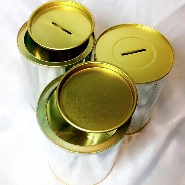 Celengan kaleng buka tutup polos