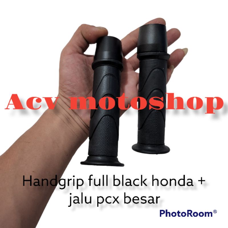 Handgrip / Handfat standar HONDA + JALU STANG PCX STANDAR BLACK SERIES , HONDA MATIC BEBEK MOGE , VARIO , BEAT , SCOOPY , GENIO , PCX , BLADE , SUPRA , GRAND , PRIMA , KHARISMA , TIGER , MEGAPRO , GLPRO , CB , DLL