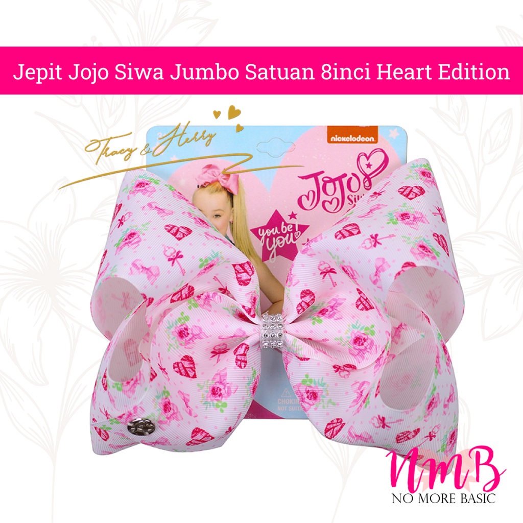 Jepit Jojo Siwa Jumbo Satuan 8inci Heart Edition Jepitan Rambut Anak Perempuan